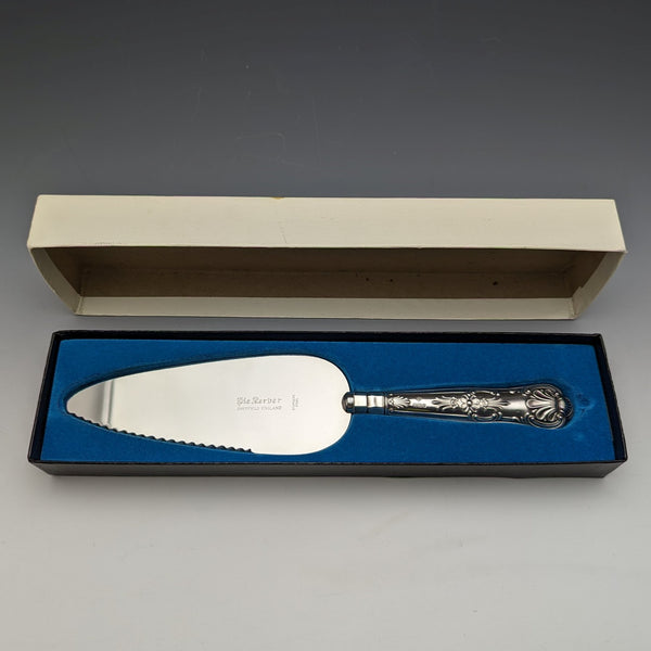 1981 年英國復古純銀手柄蛋糕切片機盒裝哈里森兄弟