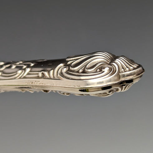 1981年 英国ヴィンテージ 純銀製ハンドル ケーキスライサー 箱入り Harrison Brothers