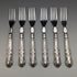 1973 British Vintage Sterling Silver Handle Cutlery 6 Pair Set Boxed Harrison Brothers