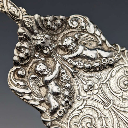 Around 1900 German Antique Continental Silver Cake Server