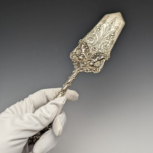 1900 年左右德國古董歐式銀質蛋糕餐具