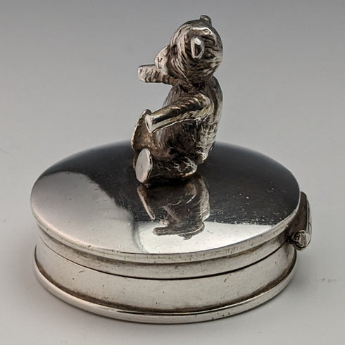 復古純銀藥盒泰迪熊 CME