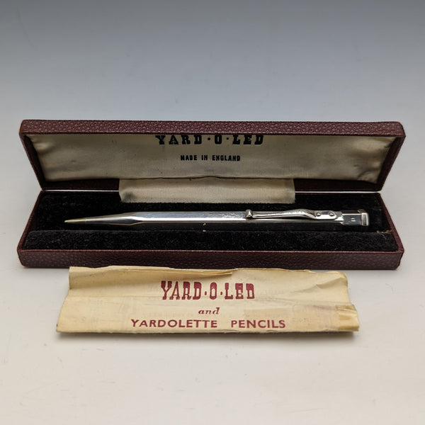 1955 年英國復古 Yard O 紅色純銀六邊形推進鉛筆盒