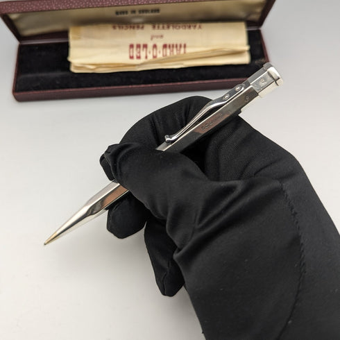 1955 年英國復古 Yard O 紅色純銀六邊形推進鉛筆盒