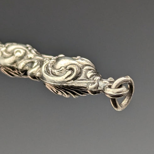 1912年 英国アンティーク 純銀ハンドル シューホーン ボタンフックx2セット Adie & Lovekin