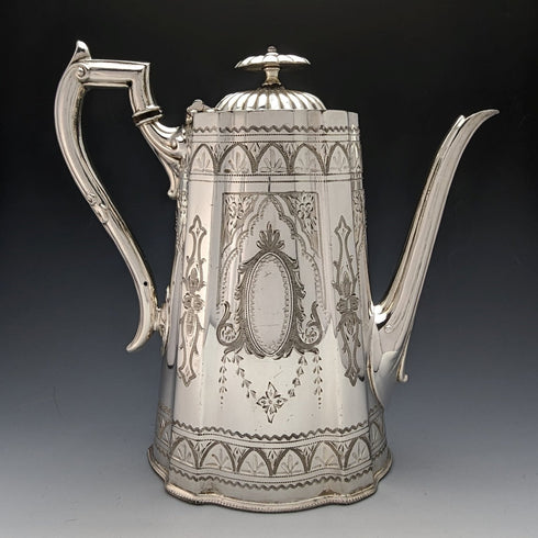 1885 年英國古董 Britannia 金屬咖啡杯 William Tyler