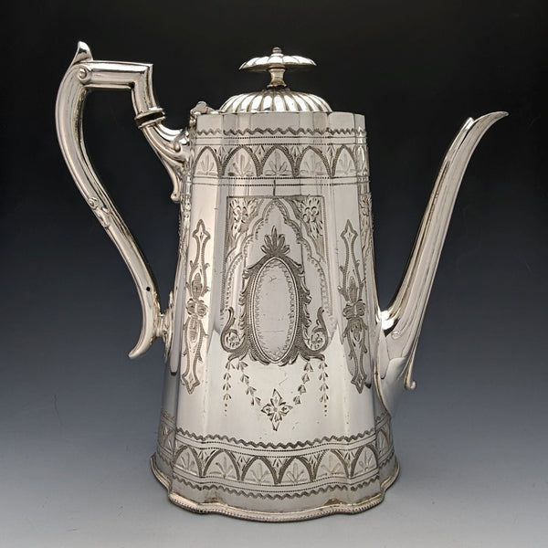 1885 年英國古董 Britannia 金屬咖啡杯 William Tyler