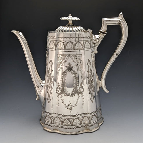 1885 年英國古董 Britannia 金屬咖啡杯 William Tyler