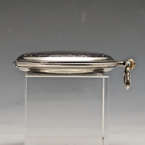 1924年頃 アンティーク ロンジン 懐中時計 銀側薄型ハンターケース 動作良好