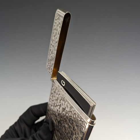 1900 British antique sterling silver card case 74g DEAKIN and FRANCIS