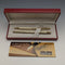 US Vintage Sheaffer Fountain Pen Gold Plated Fountain Pen and Ballpoint Pen Set with Case