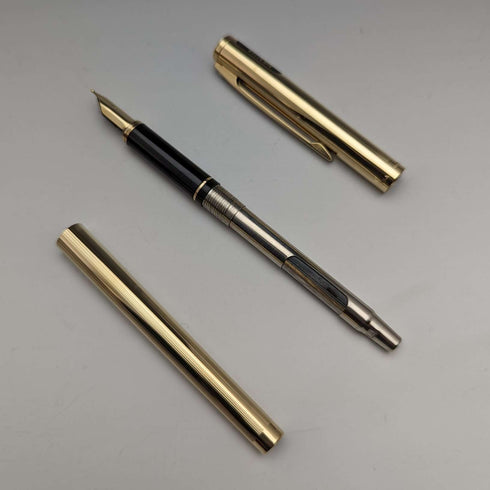 美國復古犀飛利鋼筆鍍金鋼筆和圓珠筆套裝帶盒