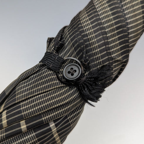 1932年 英國復古 紳士用雨傘 織紋 純銀製 圓形手柄 87cm