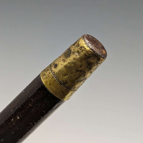 1901年 英国アンティーク 紳士用ステッキ 純銀 編目彫刻 丸ハンドル 89cm