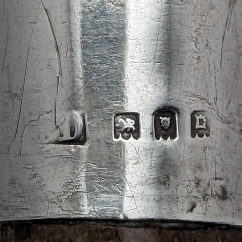 1918年 英國古董 紳士用手杖 竹軸 純銀製 圓形手把 91cm