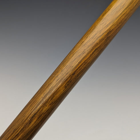 1922年 英國古董 紳士用手杖 棕色杖身 純銀裝飾 彎曲手柄 92cm