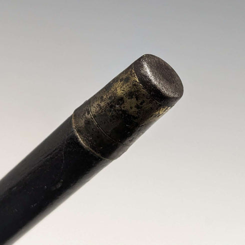 1923年 英国アンティーク 紳士用ステッキ 黒軸 純銀装飾ハンドル 93cm