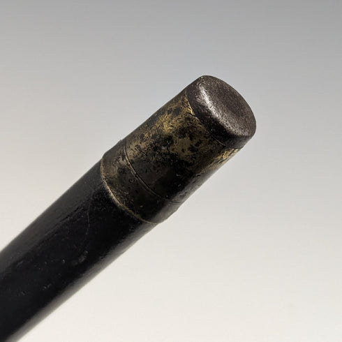 1923年 英國古董 紳士用手杖 黑軸 純銀裝飾手柄 93cm