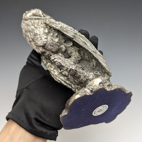 英国 カントリーアーティスト社 メンフクロウ 純銀張り彫刻 大型フィギュリン