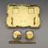 1935年 英國復古 純銀鍍金 筆座&墨水瓶組合 Goldsmiths & Silversmiths