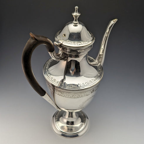 英國復古銀鍍層咖啡壺 喬治亞風格