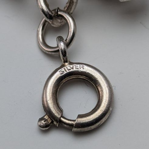 英国ヴィンテージ 純銀製 チャームブレスレット 62g