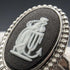 British Vintage Jewelry Wedgwood Jasperware Sterling Silver Ring Ring