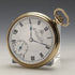 1920s British antique Russell pocket watch gold-plated open face works well