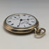1920s British antique Russell pocket watch gold-plated open face works well