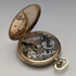 1920s British antique Russell pocket watch gold-plated open face works well