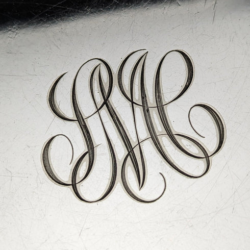 20 世紀初美國古董鍍銀托盤直徑 28 厘米戈勒姆