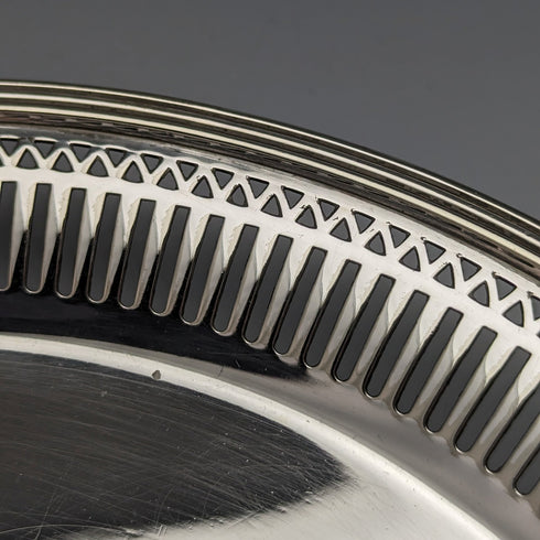 20 世紀初美國古董鍍銀托盤直徑 28 厘米戈勒姆