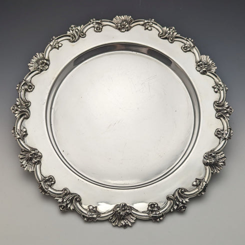 20世紀初頭 英国アンティーク シルバープレート製ディッシュ 直径30cm Alex Clark