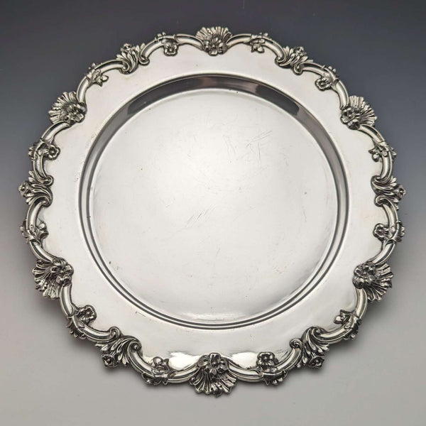 Early 20th Century British Antique Silver Plate Dish 30cm Diameter Alex Clark