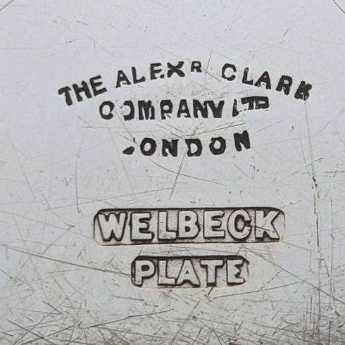 20世紀初頭 英国アンティーク シルバープレート製ディッシュ 直径30cm Alex Clark