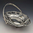 1907 British Antique Sterling Silver Basket Earrings Movable Handle 347g Walker&Hall