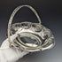 1907 British Antique Sterling Silver Basket Earrings Movable Handle 347g Walker&Hall
