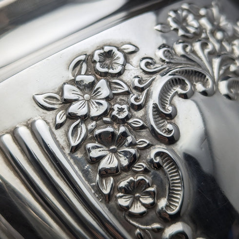 1902 年左右英國古董純銀學士茶壺 3 件套總計 540 克 Walker&Hall