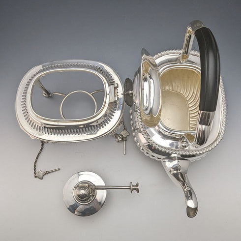 1905年頃 英国アンティーク シルバープレート製 ケトル&バーナースタンドセット Mappin&Webb