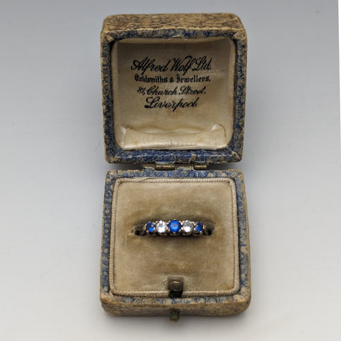 英國復古皮革軟墊戒指盒 Alfred Wolf Ltd