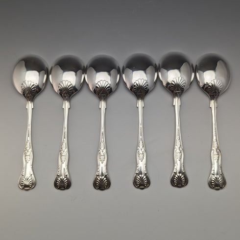 英国ヴィンテージ シルバープレート製 スープスプーン 6本セット Cooper Brothers