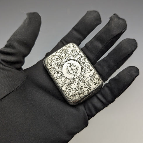 1889 年英國古董純銀 Vesta 盒火柴盒 Frederick Marson