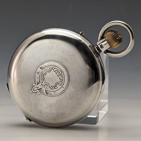 1901年 英国アンティーク ベンソン BANK 懐中時計 銀側オープンフェース 動作良好