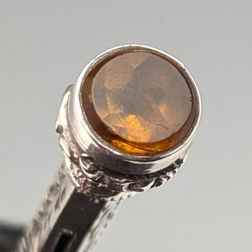 アンティーク シャープペンシル 伸縮式60-93mm マジックペンシル シルバープレート ガラス装飾