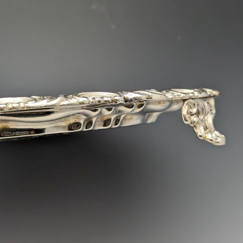 1820年代 英国アンティーク シルバープレート製サルヴァ 直径30cm