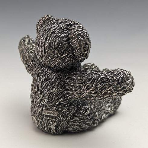 英国 カントリーアーティスト社 テディベア 純銀張り彫刻 フィギュリン