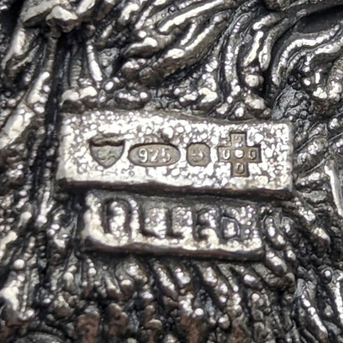 英国 カントリーアーティスト社 テディベア 純銀張り彫刻 フィギュリン