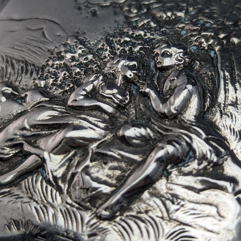 20 世紀初德國古董 800 銀壓花方盒 94 克