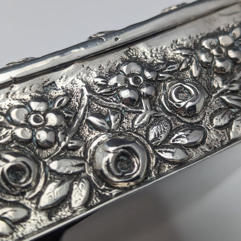 20 世紀初德國古董 800 銀壓花方盒 94 克