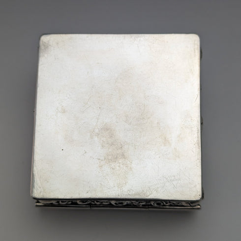 20 世紀初德國古董 800 銀壓花方盒 94 克